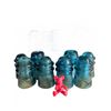 Image 1 : 11 Hemingray Glass Insulators with Red Figurine