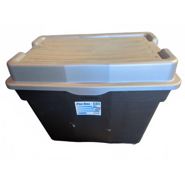 Gracious Living Pro-Tote 40 Gallon Plastic Storage Bin With Lid