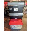 Image 2 : Three Storage Totes With Men’s Hunting and Weather Resistant Outerwear
