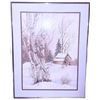 Image 1 : Framed Winter Landscape Print Signed by Lorena J. Shields