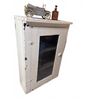 Image 2 : Wood Wall Cabinet with Glass Door and Metal Hardware