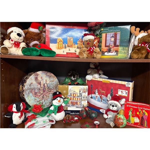Christmas Decorations and Plush Toys Group Lot