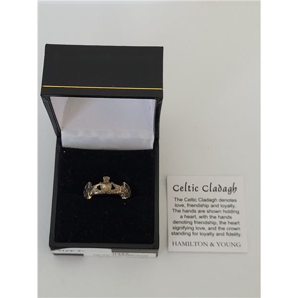 Sterling Silver Celtic Cladagh Ring