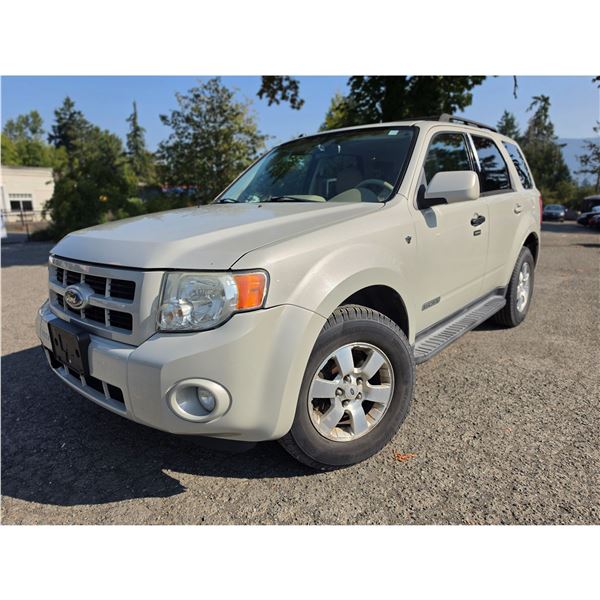DUNCAN - 2008 FORD ESCAPE WHITE  238988 KMS - A11018-3