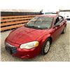 Image 3 : PARKSVILLE - "NO RESERVE" 2004 CHRYSLER SEBRING RED 208097 KMS - 149119-2
