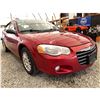 Image 8 : PARKSVILLE - "NO RESERVE" 2004 CHRYSLER SEBRING RED 208097 KMS - 149119-2