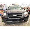 Image 5 : PARKSVILLE - "NO RESERVE" 2007 HYUNDAI SANTA FE BLACK 315702 KMS - 019354-2