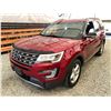 Image 3 : PARKSVILLE - 2017 FORD EXPLORER RED 256129 KMS - A72010-2