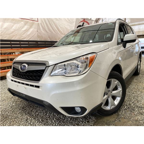 PARKSVILLE - 2015 SUBARU FORESTER WHITE 204244 KMS - 838044-1