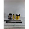 Image 1 : Fire Glass, (2) Flashlights, Zéfal MT Frame Pump, Misc