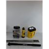 Image 2 : Fire Glass, (2) Flashlights, Zéfal MT Frame Pump, Misc