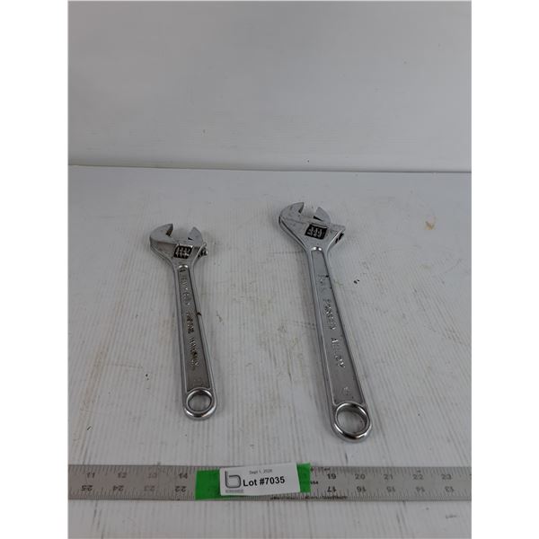 (2) Crescent Wrenches Up to 15" ( as is)