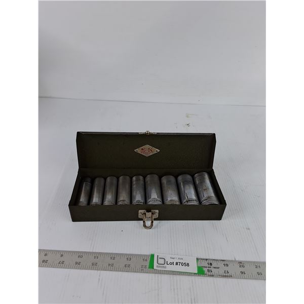 S-K Tools Deep Well Socket Set ( as is)
