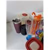 Image 3 : Water Bottles, Plastic Containers, Toastmaster Toaster, Measuring Pitchers, Bowls, Misc