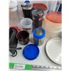 Image 6 : Water Bottles, Plastic Containers, Toastmaster Toaster, Measuring Pitchers, Bowls, Misc