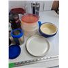 Image 7 : Water Bottles, Plastic Containers, Toastmaster Toaster, Measuring Pitchers, Bowls, Misc