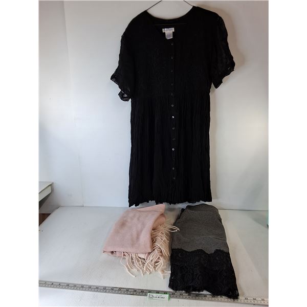 Womens Dress Size 10, Womens Skirt Size M, Scarf