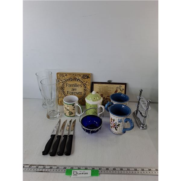 Mugs, Glasses, Knife Set, Hanging Decor, Misc