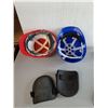 Image 3 : (2) Adjustable Hard Hats, Knee Pads & Black Diamond Safety Harness-L/Rope