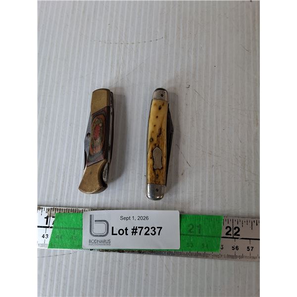 (2) Vintage Pocket Knives Up to 5.5"