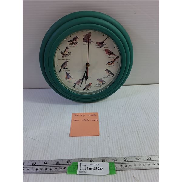 Owl Theme Wall Clock 10" - As Is