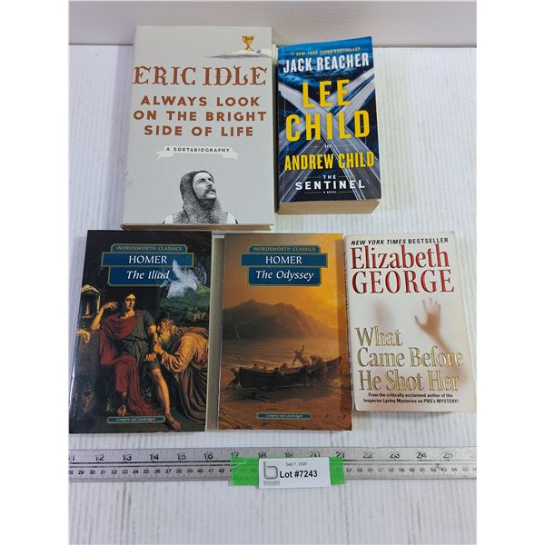 (5) Assorted Books - The Odyssey, The Iliad, Jack Reacher