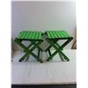 Image 2 : (2) Small Folding Chairs - 11x11x14"