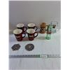 Image 1 : (6) Glass Mugs - Tim Hortons Set, Coca Cola Bottle, (2) Coasters