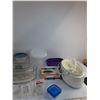Image 3 : Plumbing parts, Various Tupperware, Plastic Bowls, Misc