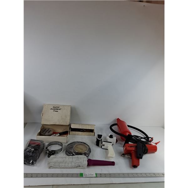 Clutch Alighnment Tool, Tape Gun, Voltage Tester, Misc ( as is)