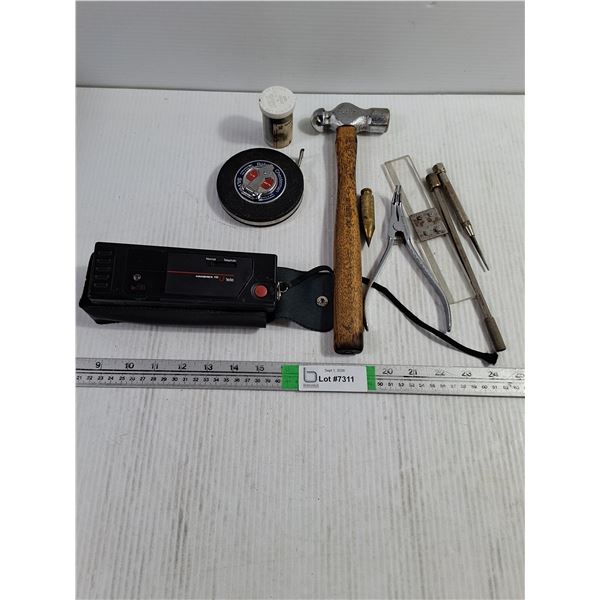 Misc. Lot-Camera,Hammer,Tape Measure,Tools