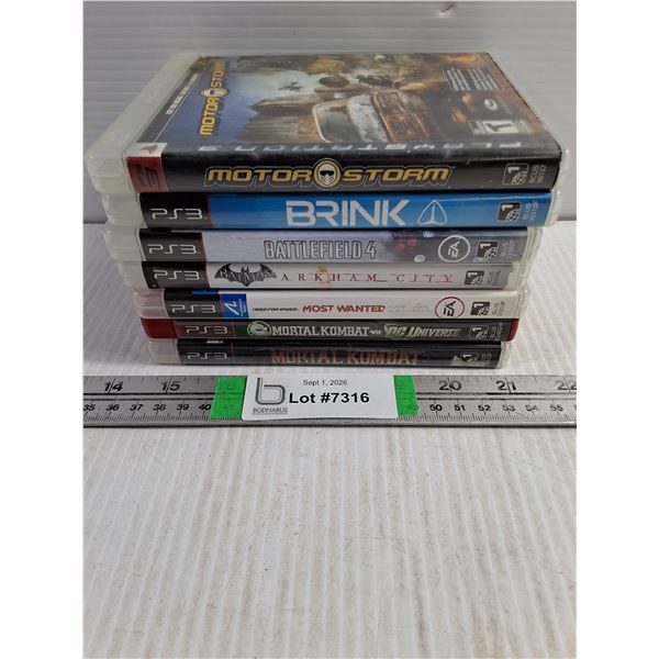(7) Playstation 3 Games-Brink,Mortal Kombat,Most Wanted and others