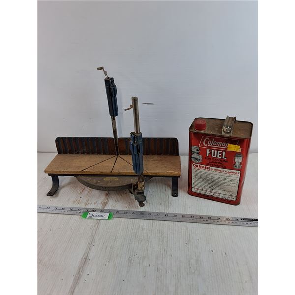 Stanley Adjustable Miter Box and Coleman Fuel Gasoline No Shipping