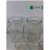 Image 5 : (2) Large Glass Jugs, (4) Small Glass Mugs