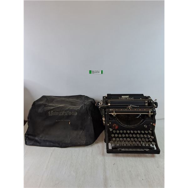 Underwood Typewriter with Cover As-Is, Pickup Only