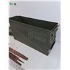 Image 5 : Metal Military Crate Ammunition Box, Dead Blow Hammer, Rasp, Files, Misc