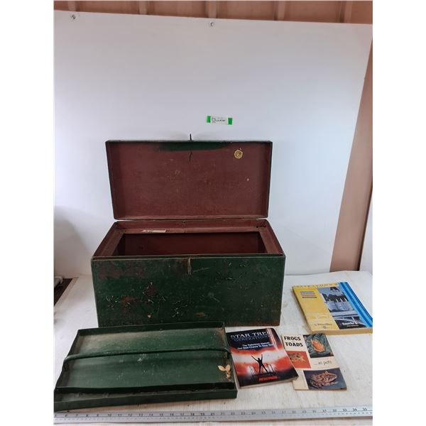 Large Green Toolbox with Old Phone Book, Frog/Toad Pet guide, Star Trek Generations Manual