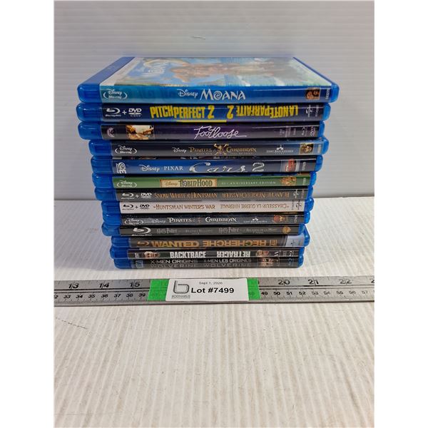(13) Blu-Ray Movies-Moana,Wanted,Footloose,Pirates of Caribbean and more