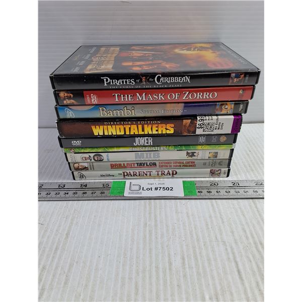 (9) DVD's-Bambi,Windtalkers,Joker,Parent Trap and more-missing disc