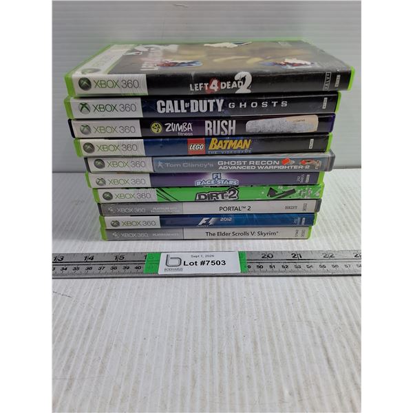 (10) X-BOX 360 Games-Call of Duty,F1 2012,Left 4 Dead and more