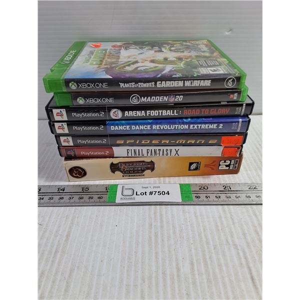 (7) Assorted Games-Playstation 2,X-BOX One, PC-DVD