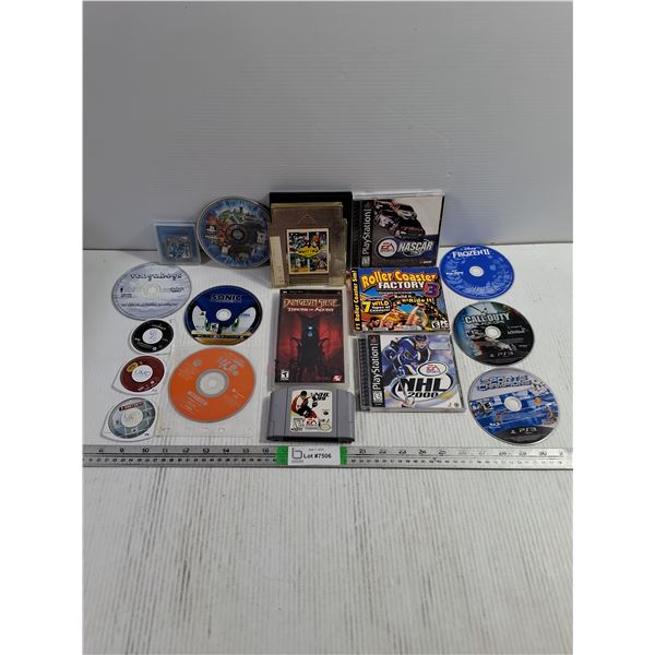 Gaming Lot-Playstation,PC-Rom,Nintendo as pictured