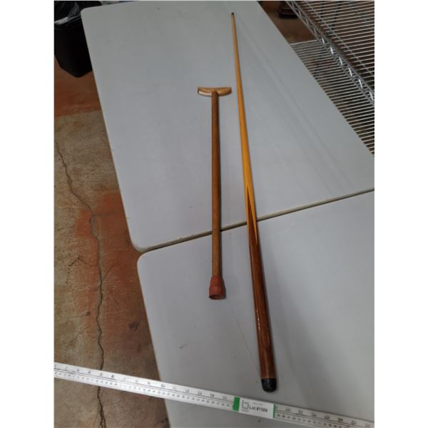 Pool Cue and Walking Stick, Pickup Only