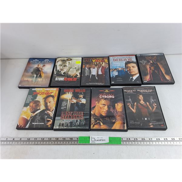 Assorted DVD Movies - Stone Cold, Cyborg, Last Vegas, Misc