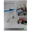 Image 2 : Assorted Craft Supplies, Beads, Plastic Container