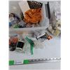 Image 3 : Assorted Craft Supplies, Beads, Plastic Container