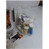 Image 4 : Assorted Craft Supplies, Beads, Plastic Container