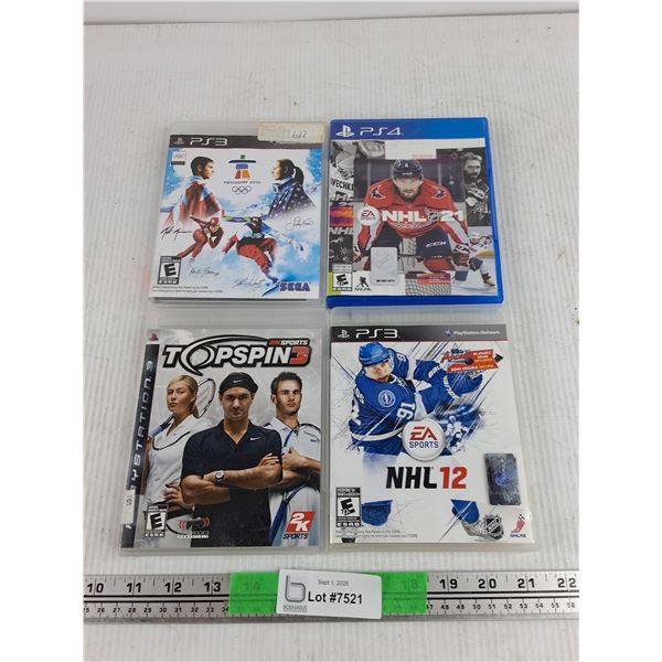 PS3 & PS4 Games - NHL 12, TopSpin 3 & Vancouver 2010