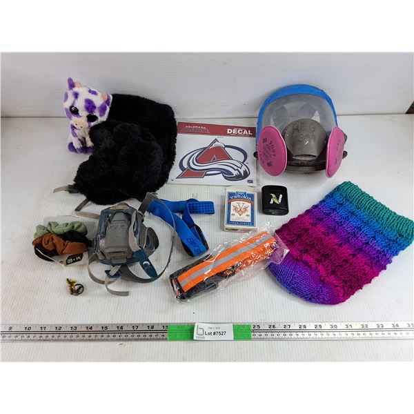 3M Respirators, Playing Cards, Plush Toy, Hair Bands, Forehead Lamp, Cordless Headphones, Misc