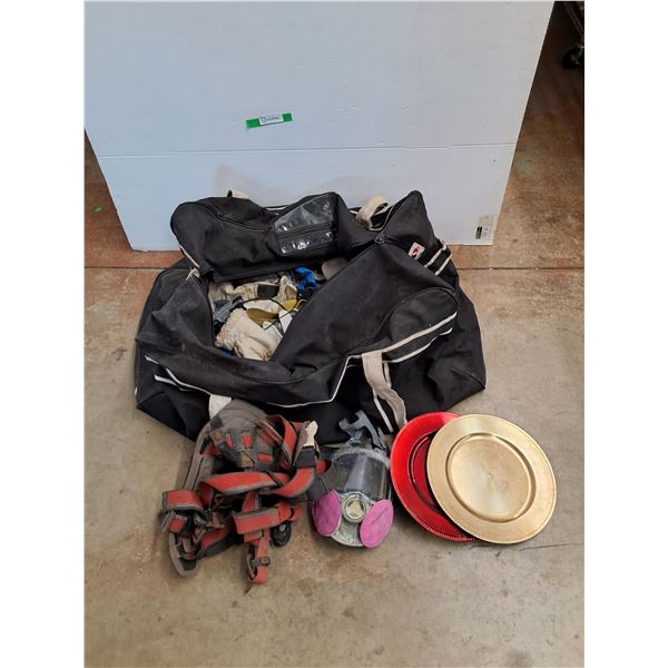*Equipment Bag, Work Gloves, Platters, Safety Harness, Respirator, Misc, PICKUP ONLY